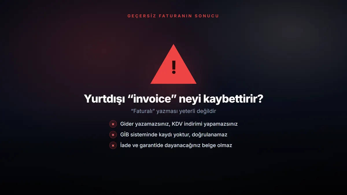 Dijital Lisans Alırken Fatura Tuzağı: Kıbrıs/Yurtdışı Faturası Neden Geçersiz? — konuyu özetleyen görsel