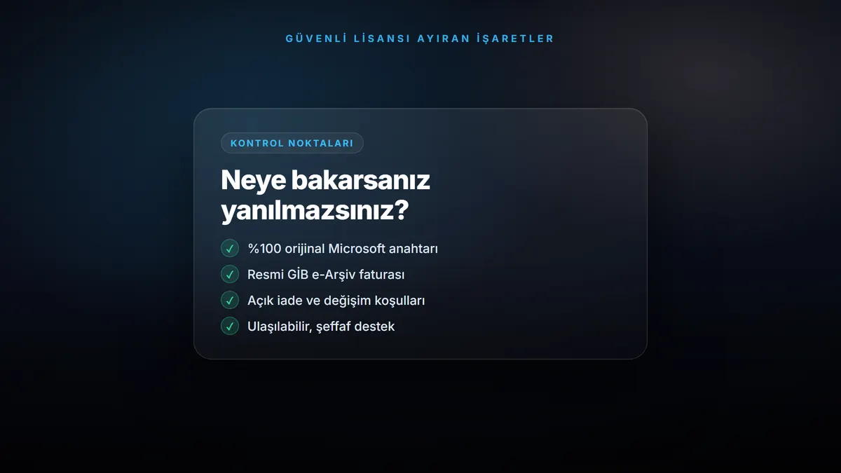 Ucuz Windows ve Office Lisansı Güvenli mi? Neden Bu Kadar Uygun? — konuyu özetleyen görsel