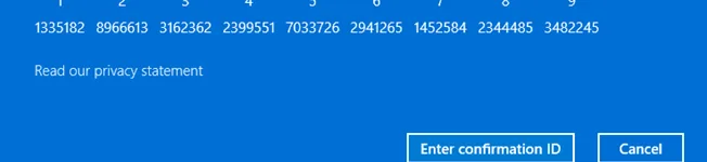 Yükleme Kimliği 9 ayrı gruptan oluşan uzun bir sayı dizisidir